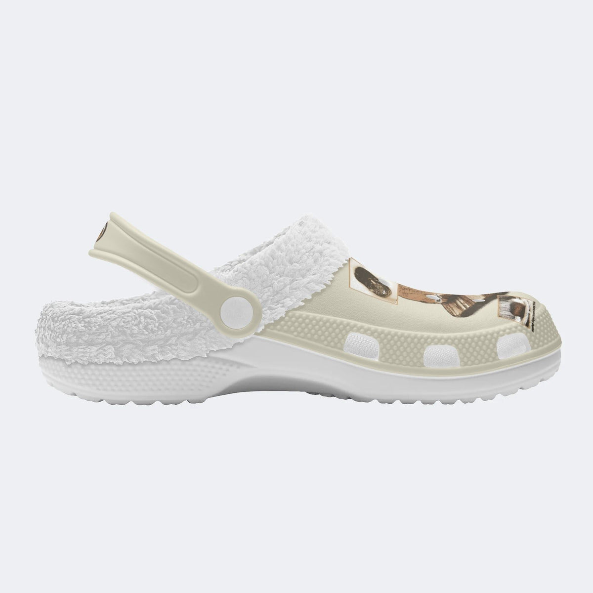 Cat Loaf Unisex Vintage - Fur Lined Slippers/Sandals