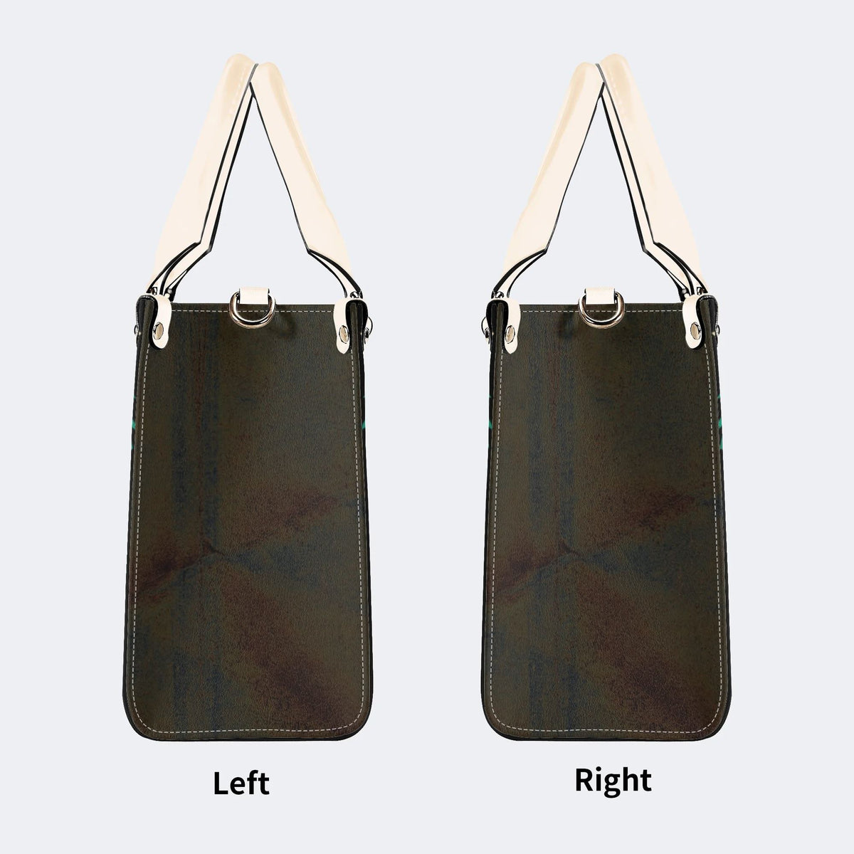 Sword And Moth Print - Leather Handbag