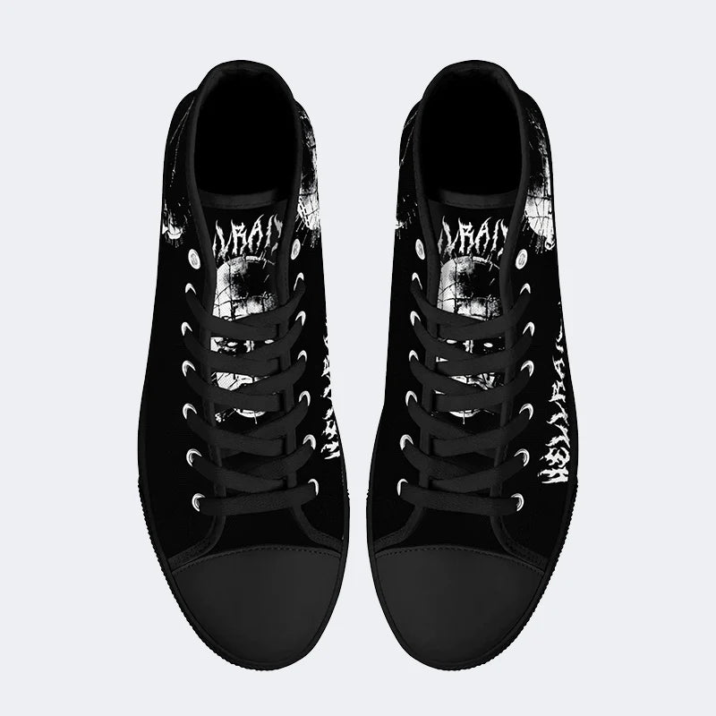 Unisex Black Metal Pinhead Print - High Top Canvas