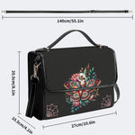 Vintage Death Moth Print - Leather Satchel Bag