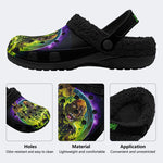 Unisex More Brains Print - Fur Lined Slippers/Sandals