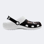Horror Movie Vintage Print - Fur Lined Slippers
