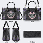 Death Moth Vintage Print - Leather Handbag