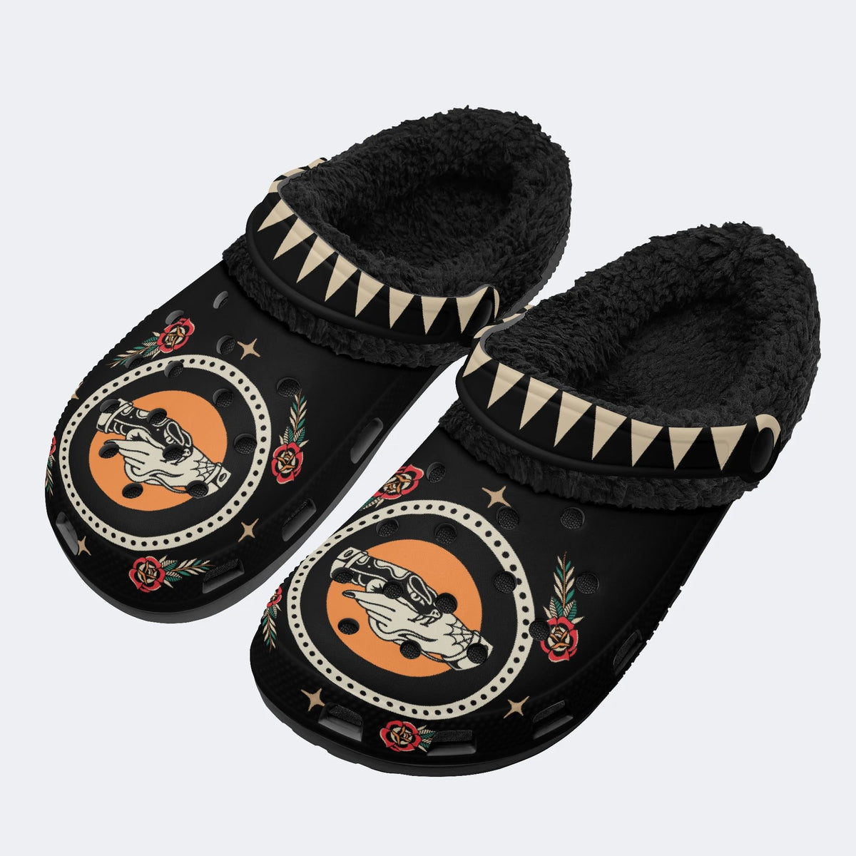 Trust No One Snake Print - Fur Lined Slippers/Sandals