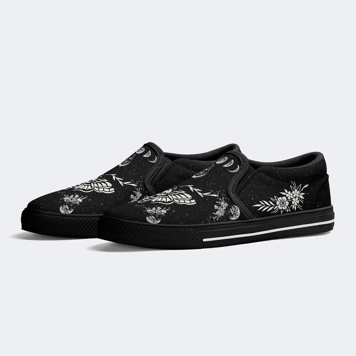 Classic Death Moth Vintage Print - Slip On Shoes