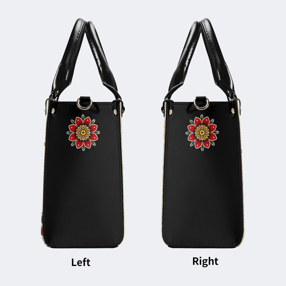 Tiger Holding Sword - Leather Handbag