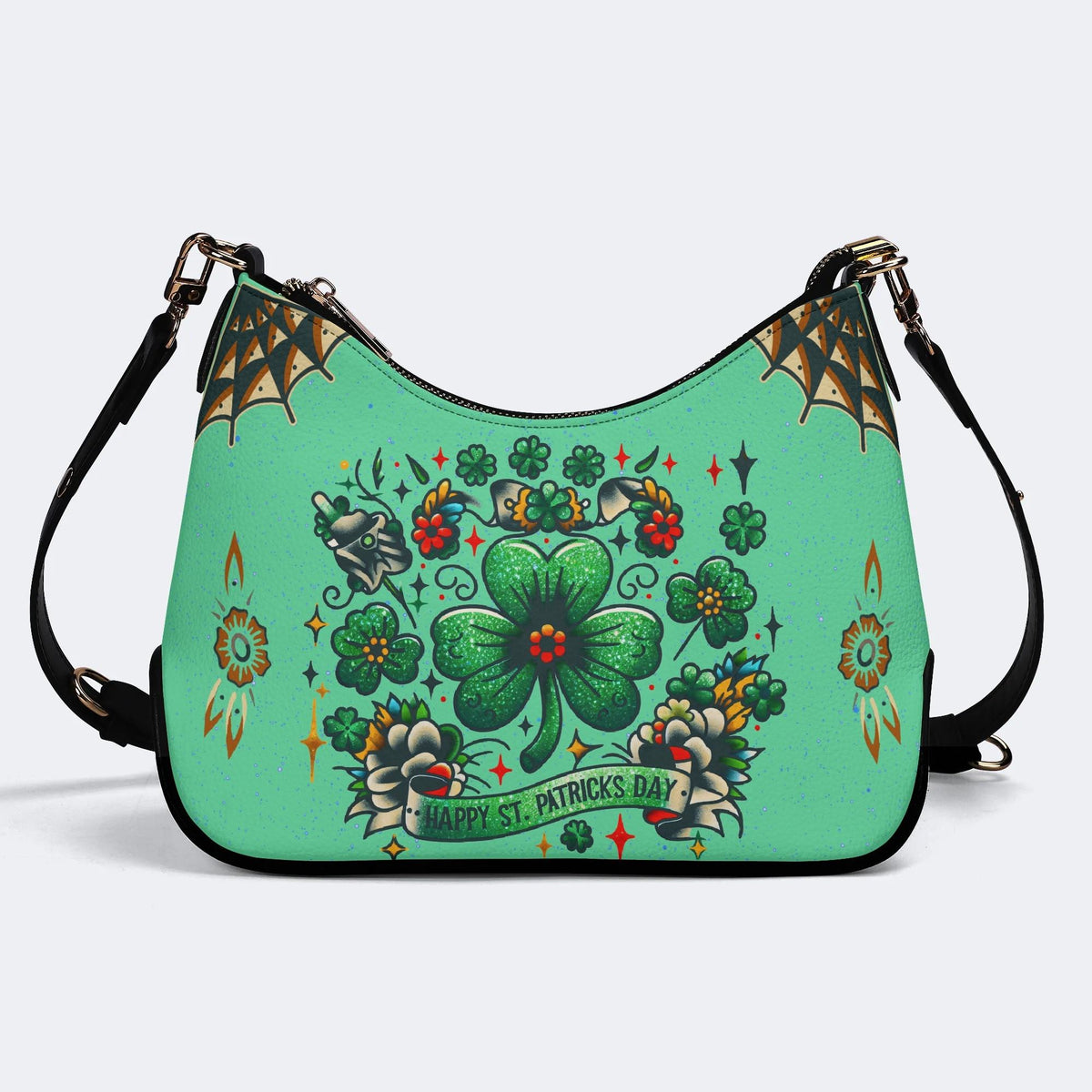 Happy St. Patrick's Day - Leather Crossbody Bag