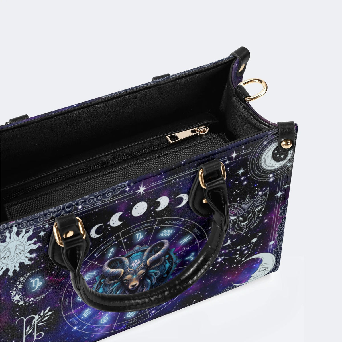 Capricorn Starry Sky - Leather Handbag