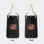 Rose and Snake Print - Leather Handbag