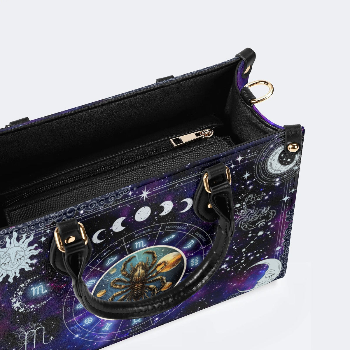 Scorpio Starry Sky - Leather Handbag