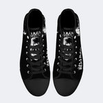 Unisex Black Metal Pinhead Print - High Top Canvas