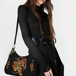 Old School Tiger & Snake Print - Leather Crossbody Bag
