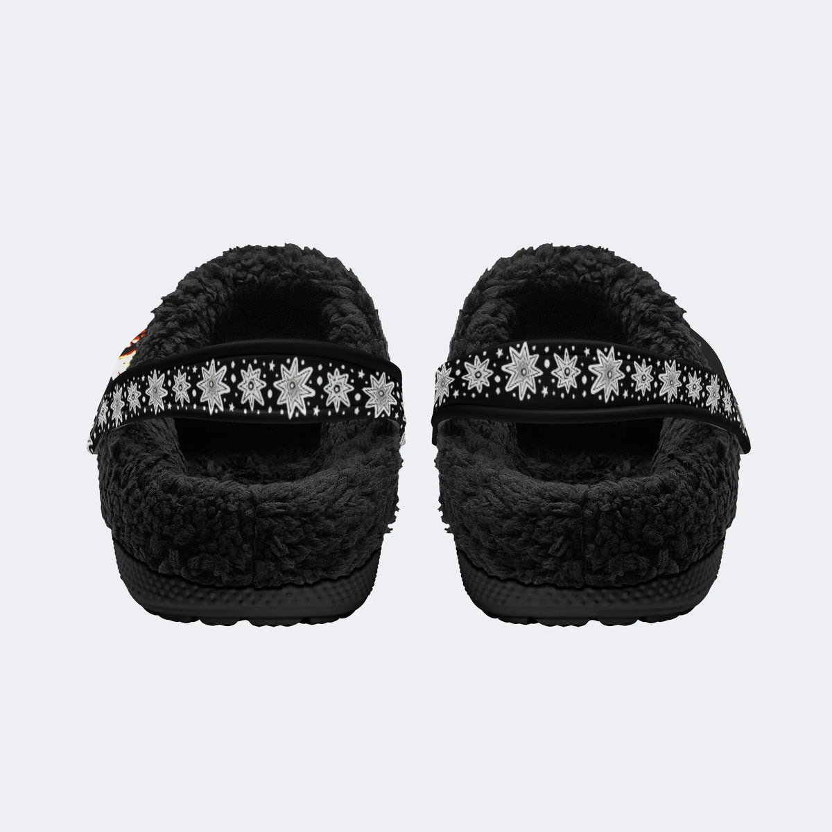 Horror Movie Vintage Graphic Print - Fur Lined Slippers