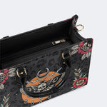 Death Moth Vintage Print - Leather Handbag