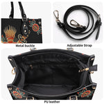 Flaming Heart Art Print - Leather Handbag