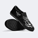 Unisex Death Moth&Skull Print - Slip On Shoes