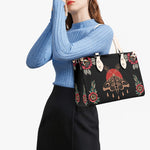 Vintage Death Moth Print - Leather Handbag