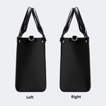 Tarot Skull Butterfly Print - Leather Handbag