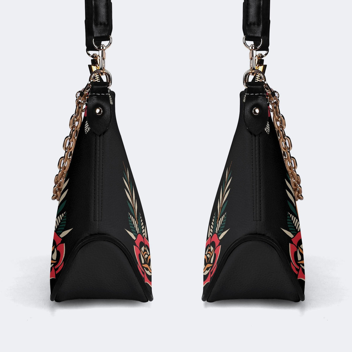 Death Moth Vintage Print - Leather Crossbody Bag