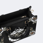 Death Moth Vintage Print - Leather Handbag
