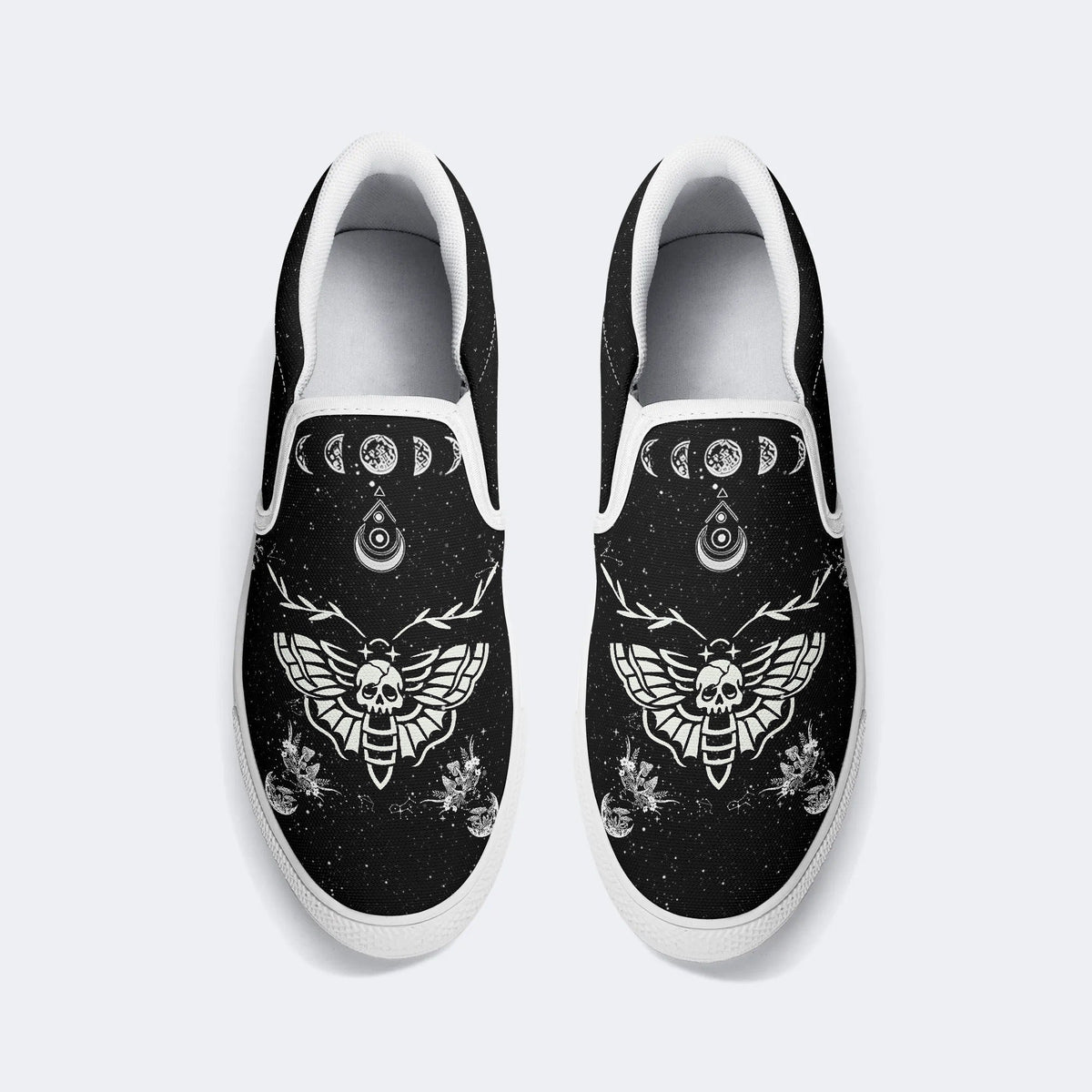 Classic Death Moth Vintage Print - Slip On Shoes