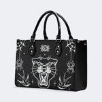 Unisex Tiger Print - Leather Handbag