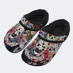 Unisex Horror Terrifier Print - Fur Lined Slippers/Sandals