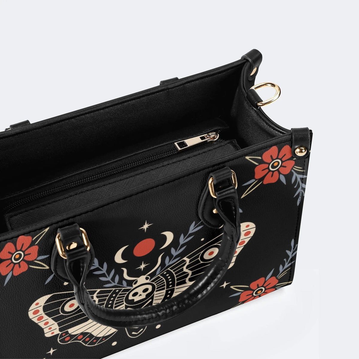 Red Spotted Death Moth - Leather Handbag