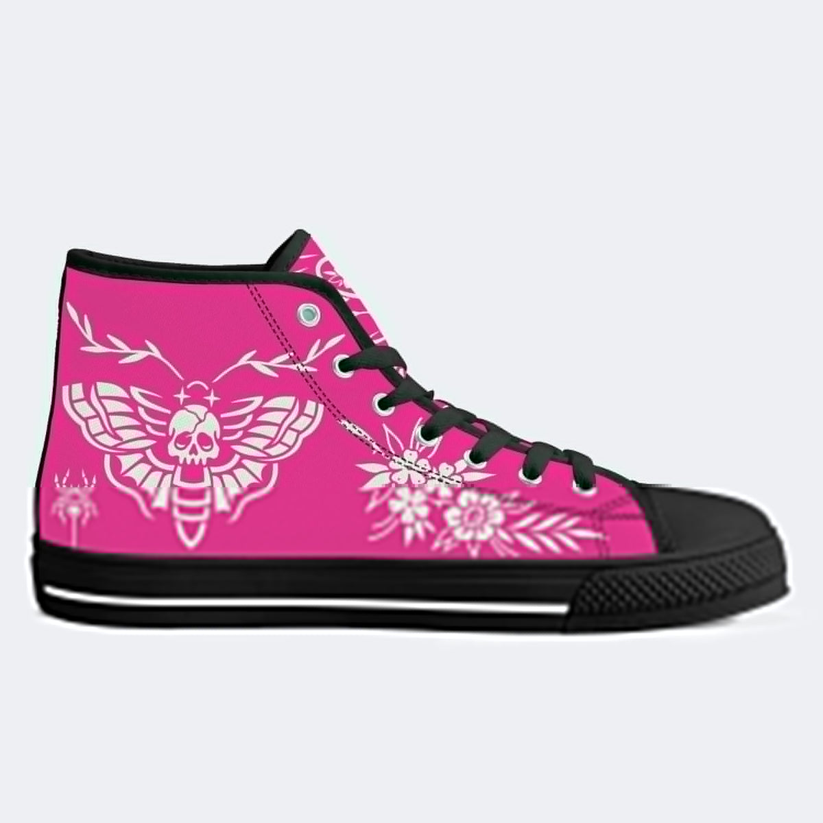 Classic Death Moth Vintage Print - High Top Canvas