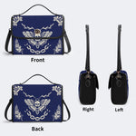 Classic Death Moth Vintage Print - Leather Satchel Bag