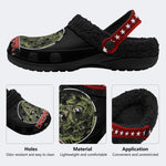 Horror Movie Vintage Print - Fur Lined Slippers/Sandals