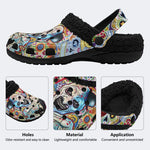 Unisex Horror Terrifier Print - Fur Lined Slippers/Sandals