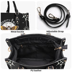 Classic Death Moth Print - Leather Handbag
