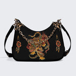 Old School Tiger & Snake Print - Leather Crossbody Bag