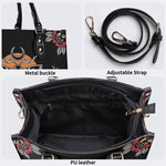 Death Moth Vintage Print - Leather Handbag