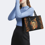 Unisex Monkey Print - Leather Handbag