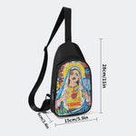 Unisex Christ Mary Graffiti Art Print - Chest Bag