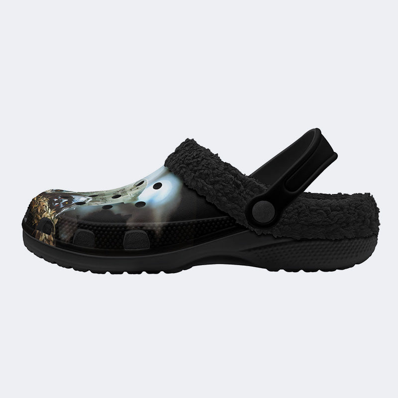 City of the Living Dead Print - Fur Lined Slippers/Sandals