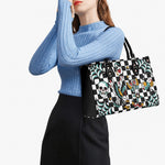 Gothic Pattern Patchwork Print - Leather Handbag