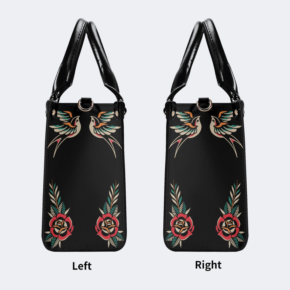 Eyes&Flower Art Print - Leather Handbag