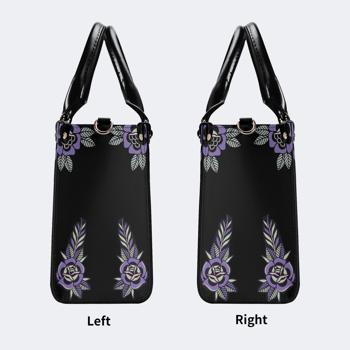 Unisex Tiger Print - Leather Handbag