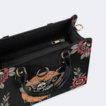 Death Moth Vintage Print - Leather Handbag