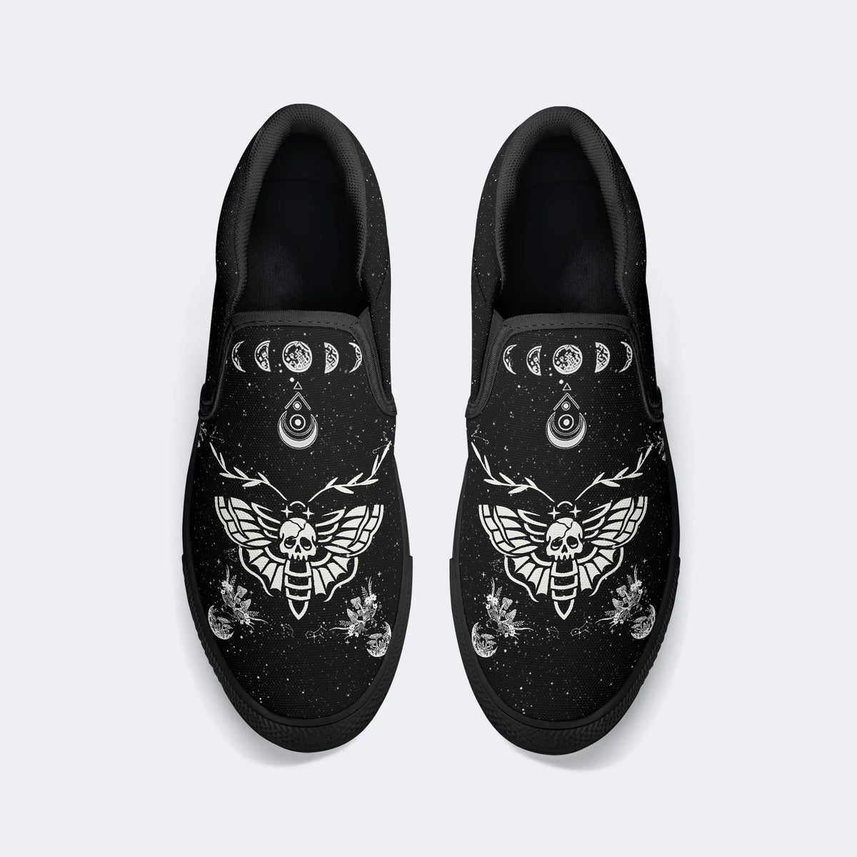 Classic Death Moth Vintage Print - Slip On Shoes
