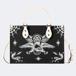Gothic Eagle And Snake - Leather Handbag
