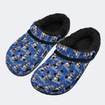 Fun Snowman Print - Fur Lined Slippers/Sandals