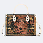 Mushroom Parasitic Skull - Leather Handbag