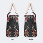 Death Moth Vintage Print - Leather Handbag