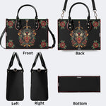 Fire Tiger Traditional Tattoo Print - Leather Handbag