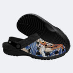 Irezumi Koi Fish and Cranes Print Fleece-Lined Clogs