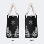 Death Moth Vintage Print - Leather Handbag